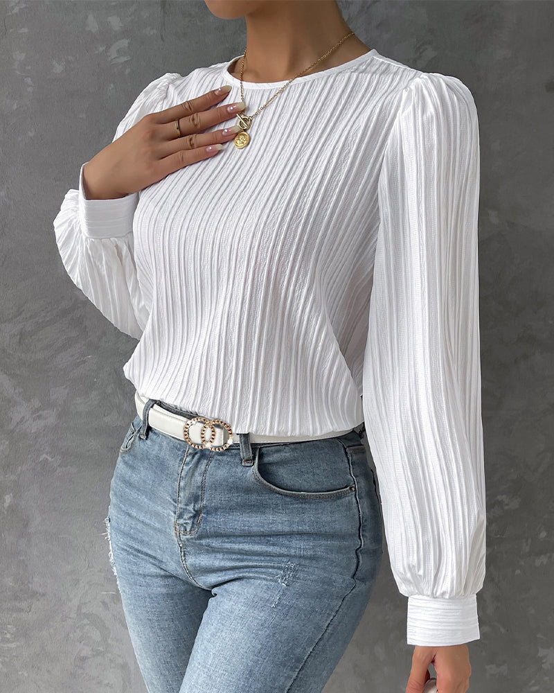Bianca™ | Elegante blouse met lange lantaarn mouwen