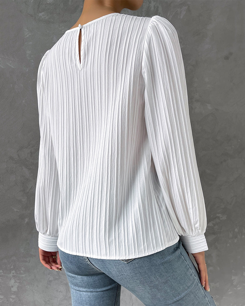 Bianca™ | Elegante blouse met lange lantaarn mouwen