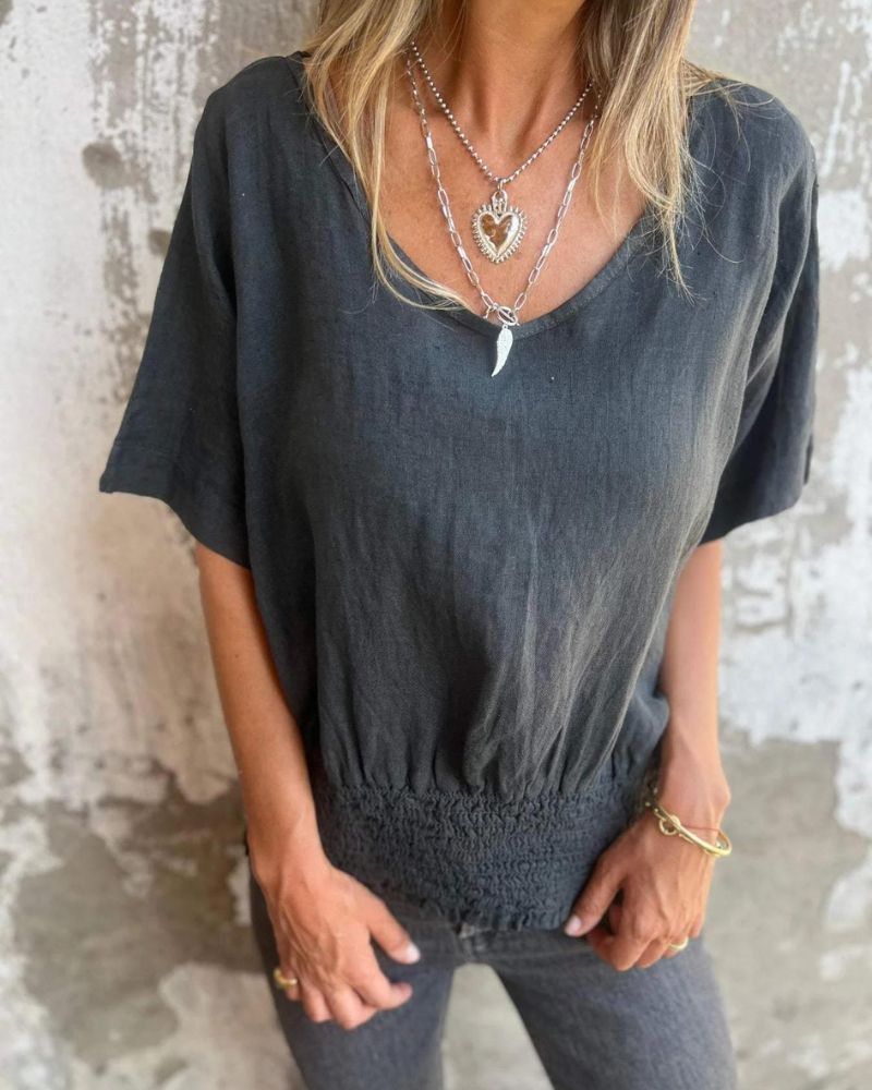 Marie™ | Casual Ibiza Style Blouse met V-hals