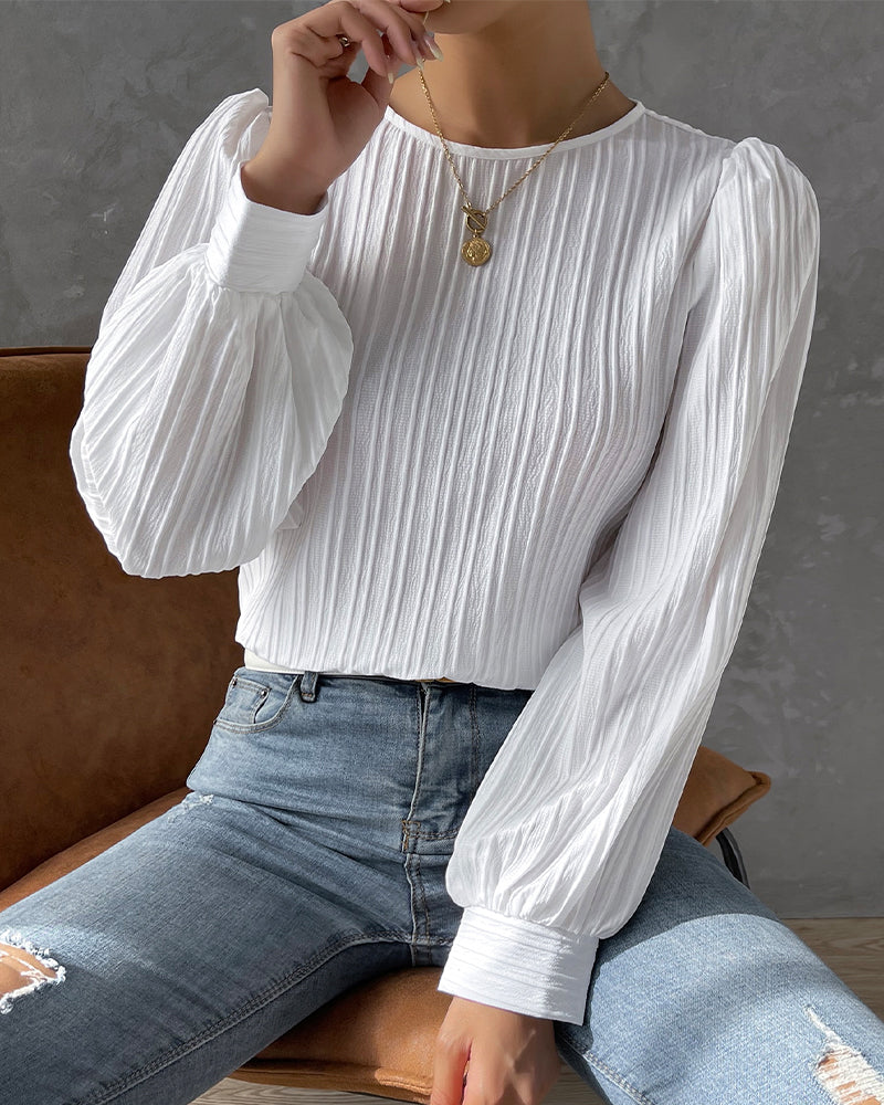Bianca™ | Elegante blouse met lange lantaarn mouwen