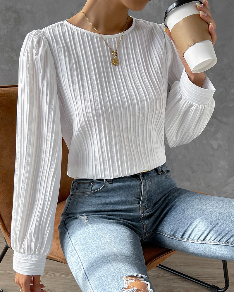 Bianca™ | Elegante blouse met lange lantaarn mouwen