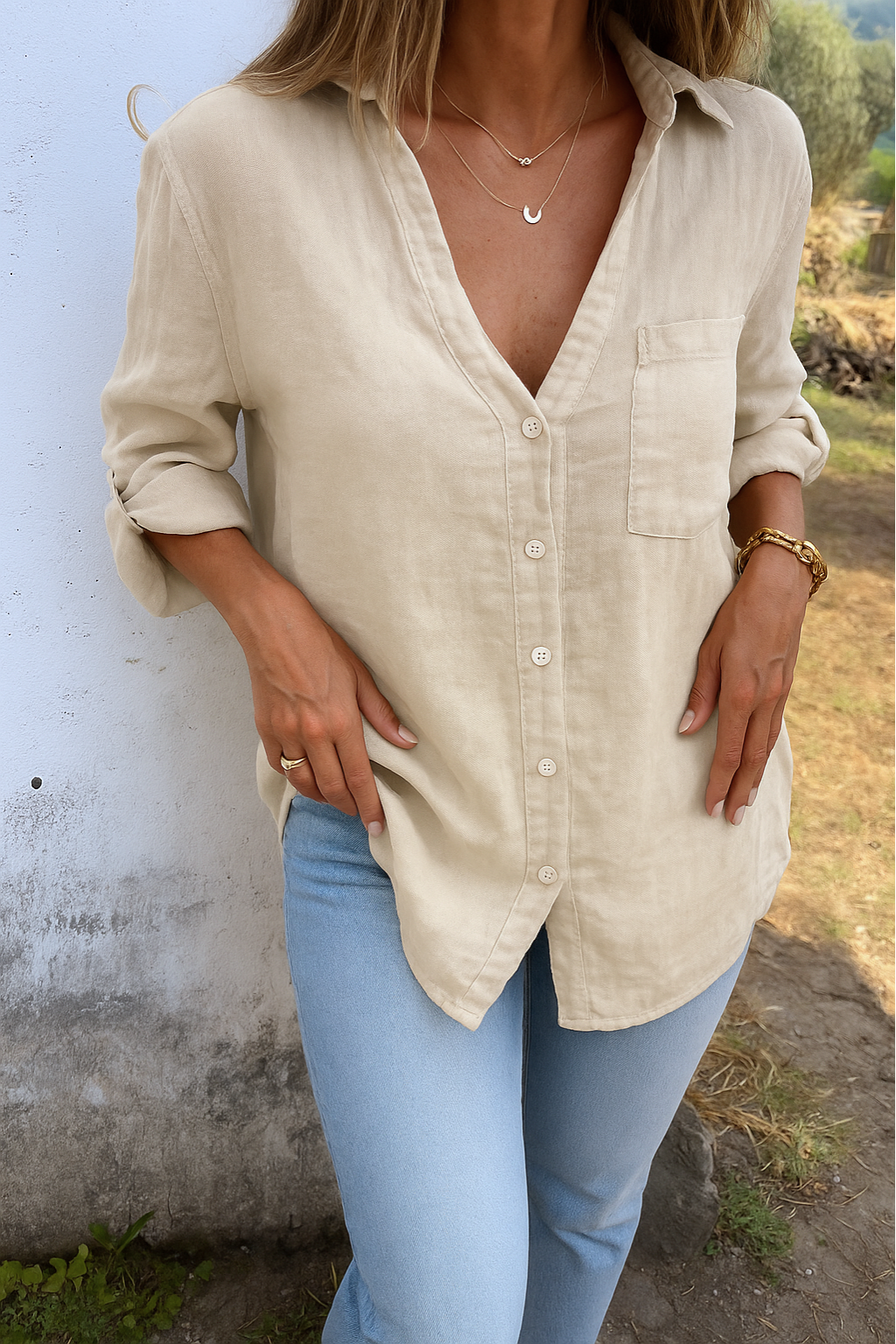 Lisette™ | Ibiza Style Casual Overhemd Blouse
