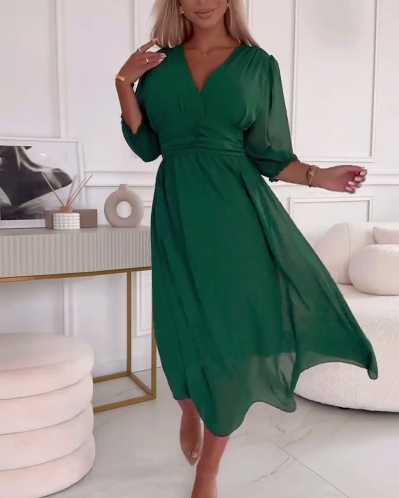 Cindy™ | Licht zijden chiffon jurk