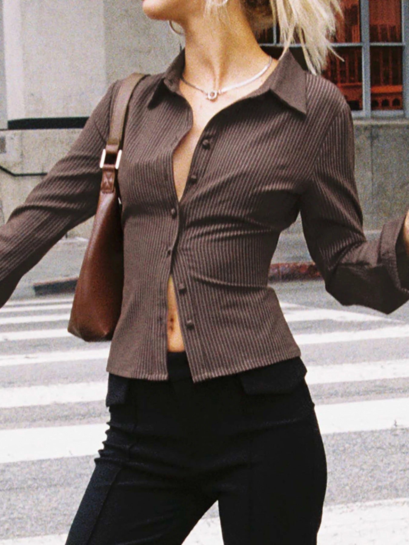 Emma - Blouse in retrostijl met knoopsluiting