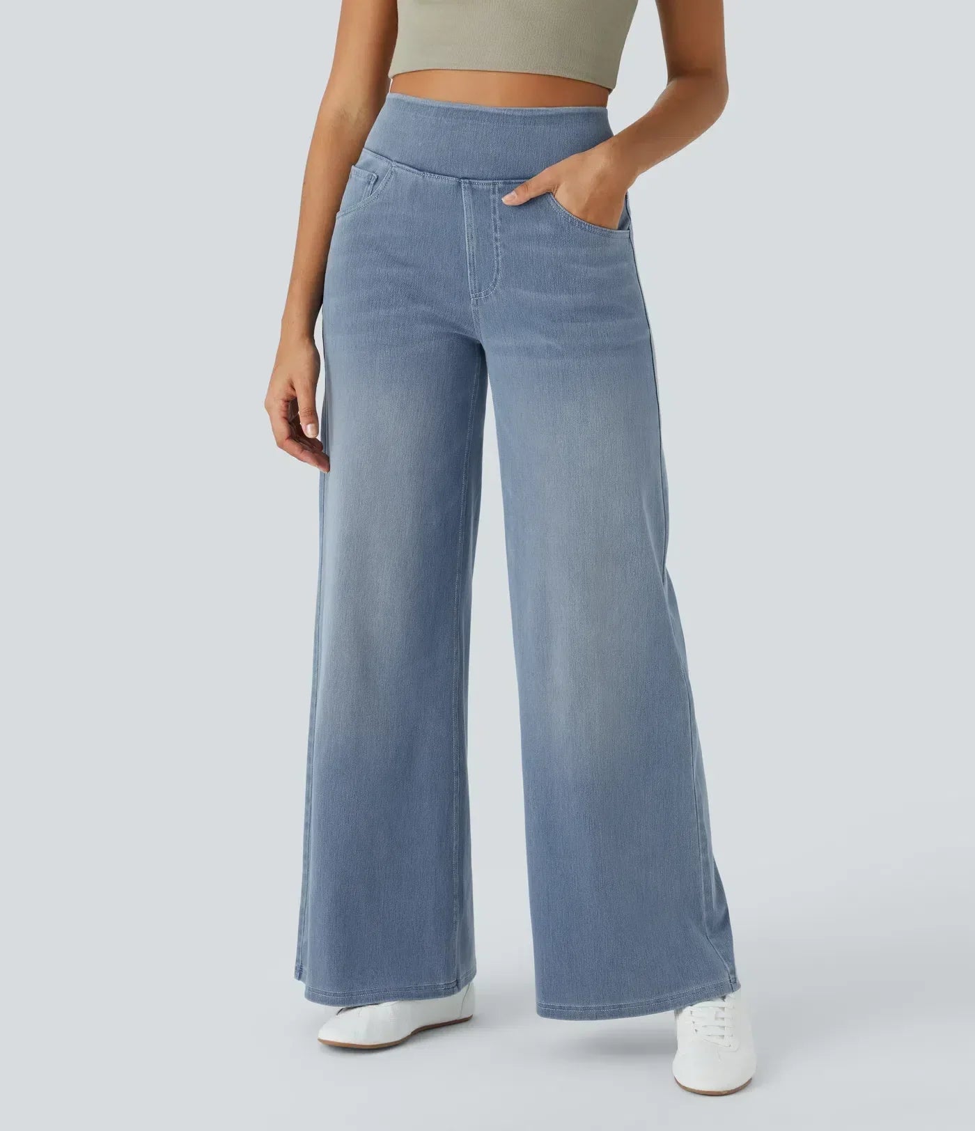 Evie™ | Comfy Elastische Broek met Hoge Taille