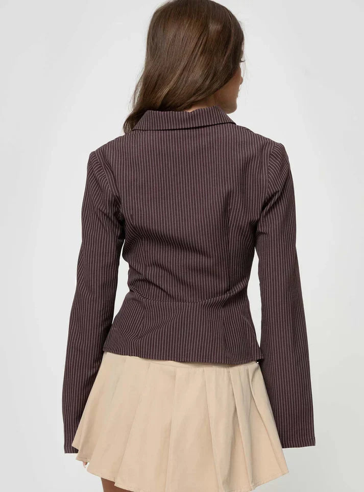 Emma - Blouse in retrostijl met knoopsluiting