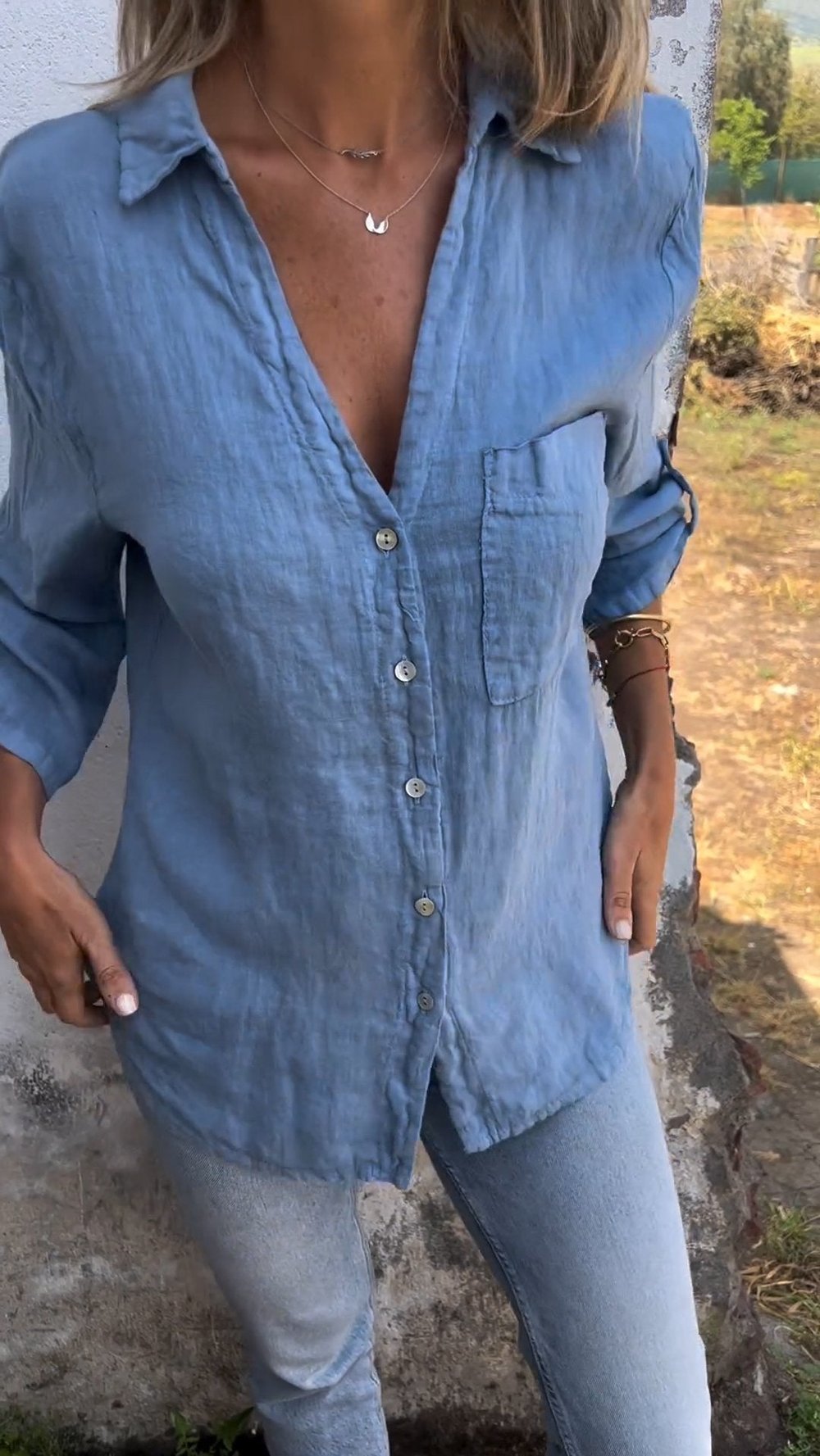 Lisette™ | Ibiza Style Casual Overhemd Blouse