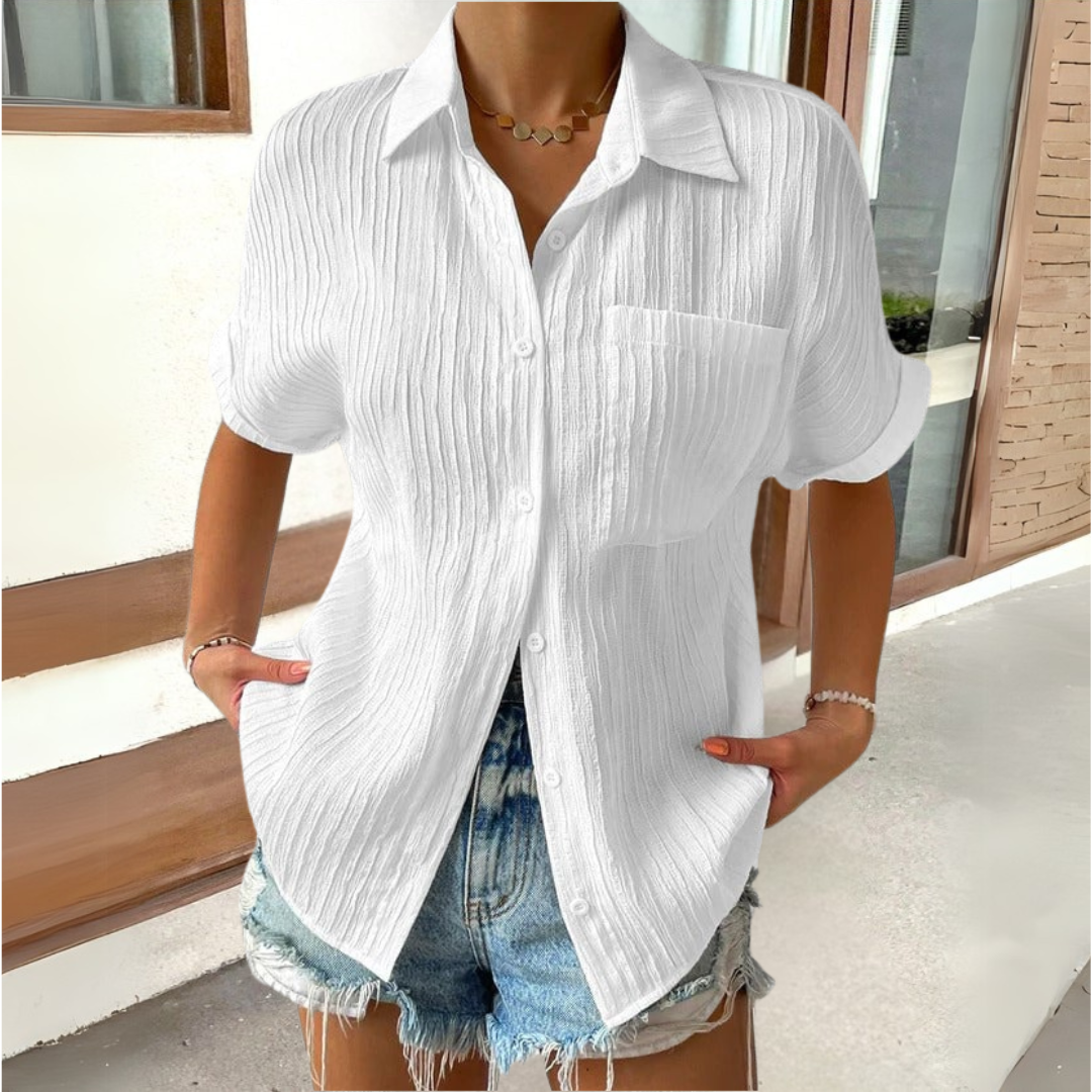 Anneke™ | Elegante blouse met overhemdkraag