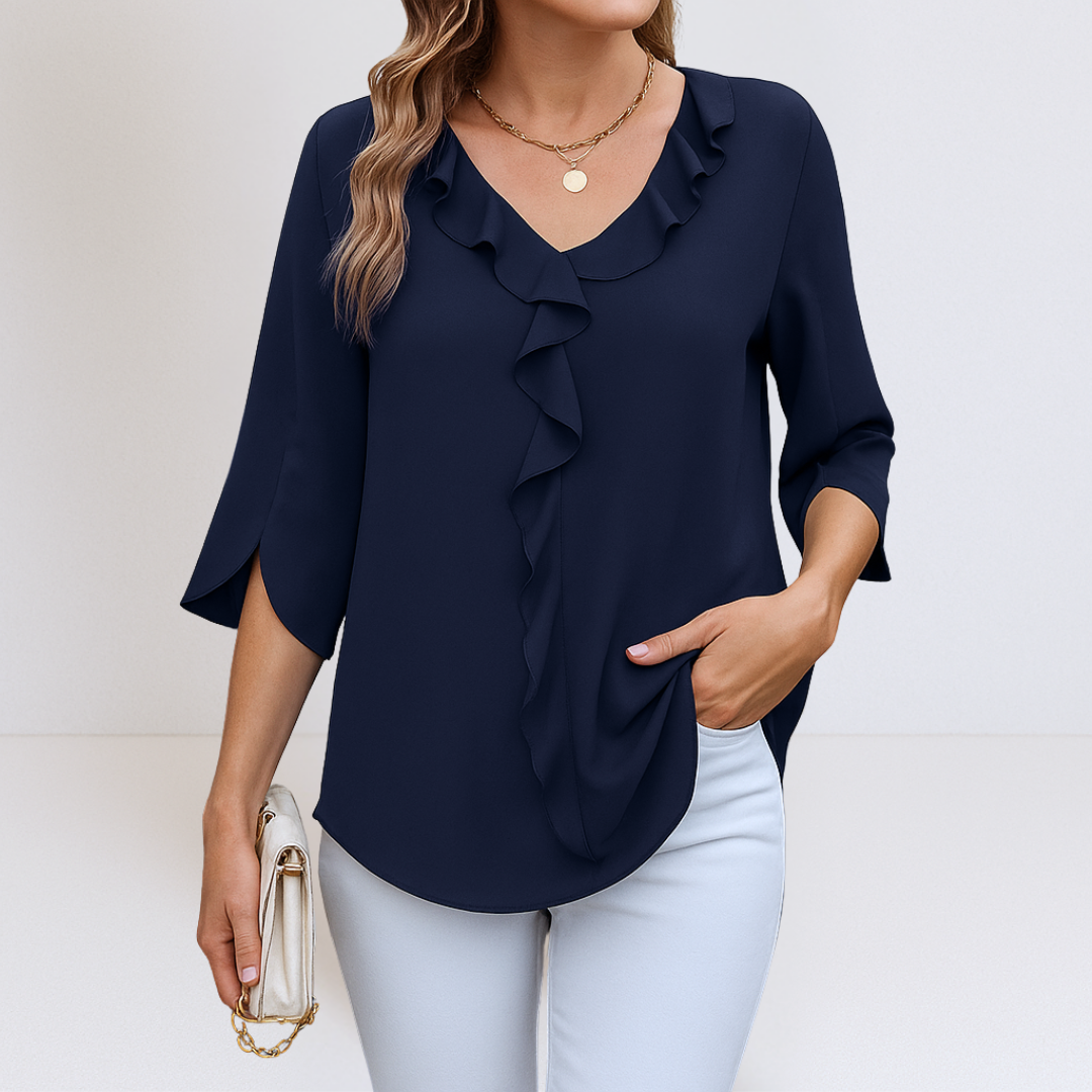 Maria™ | Casual blouse met V-hals
