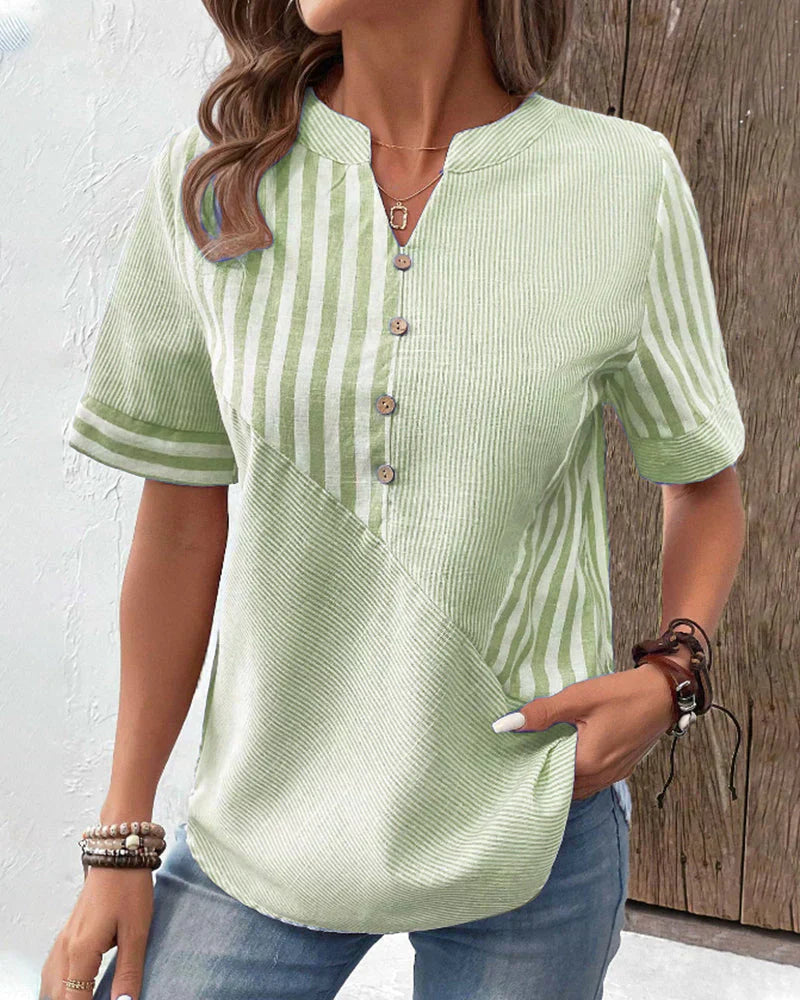 Frederique™ | Elegante gestreepte blouse