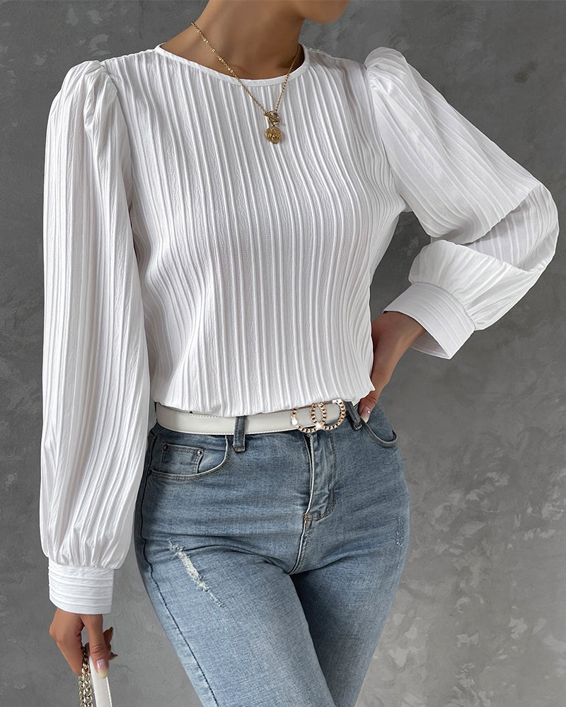 Bianca™ | Elegante blouse met lange lantaarn mouwen