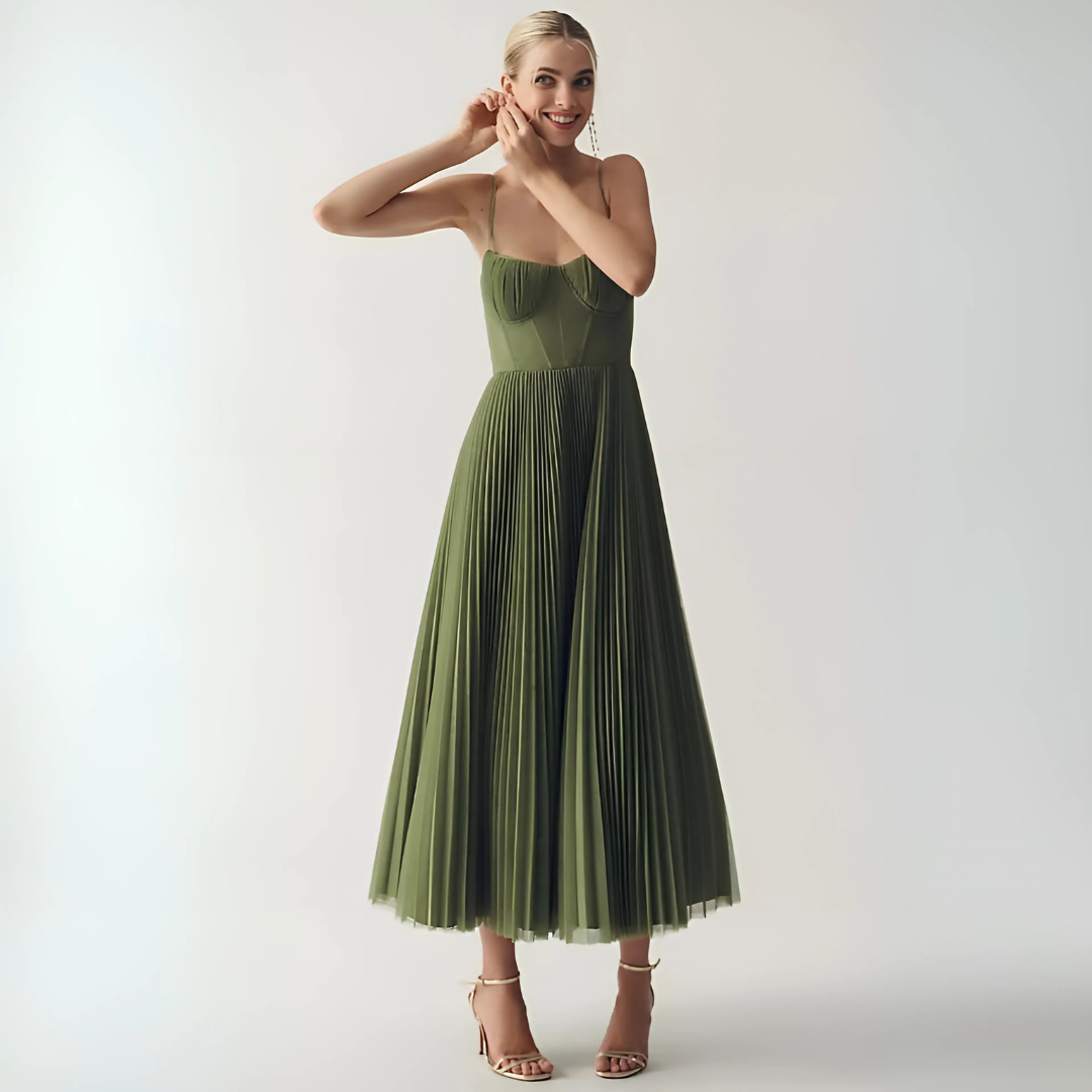 Maud™ | Elegant Geplooide Jurk