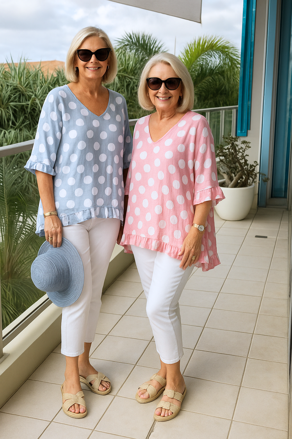 Nel™ | Elegante stippen blouse