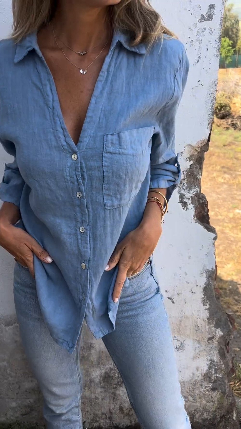 Lisette™ | Ibiza Style Casual Overhemd Blouse