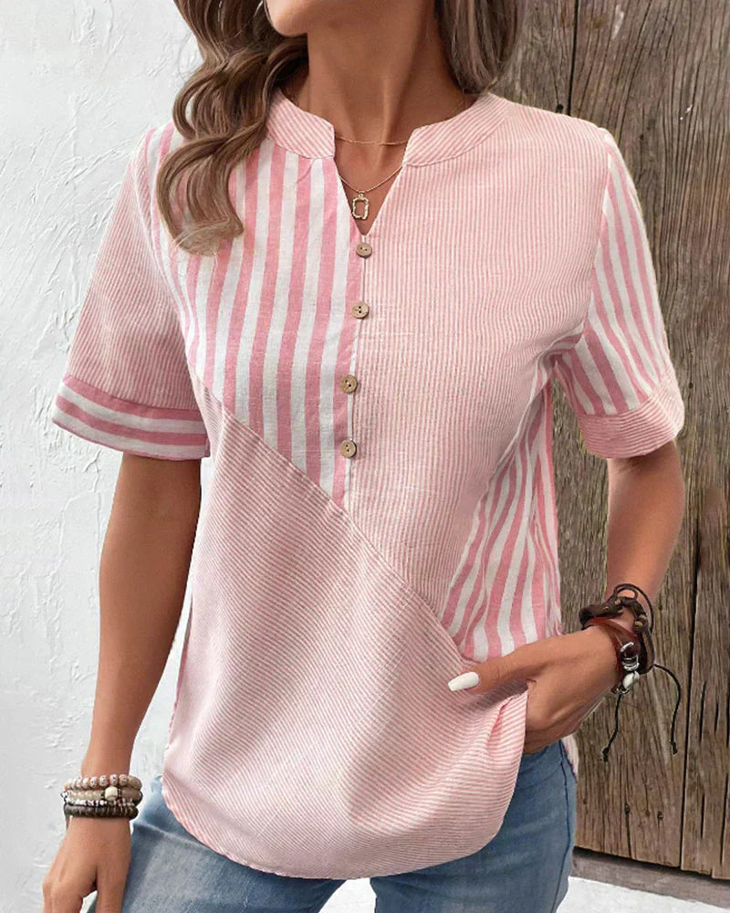 Frederique™ | Elegante gestreepte blouse