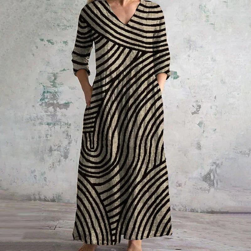Angela™ | Vintage gestreepte jurk
