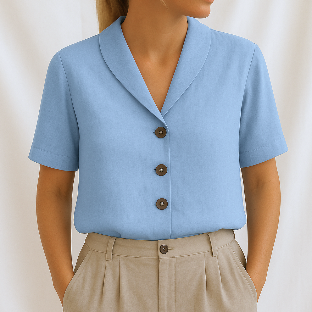 Marie™ | Elegante effen blouse