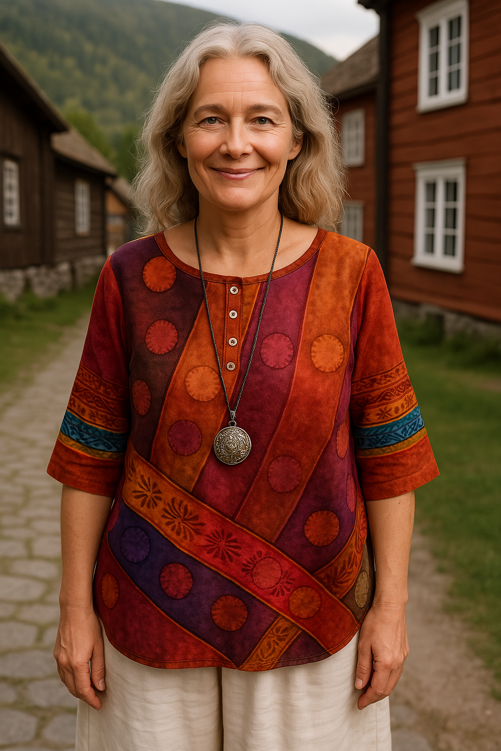 Greta™ | Comfortabele en kleurrijke blouse met halflange mouwen