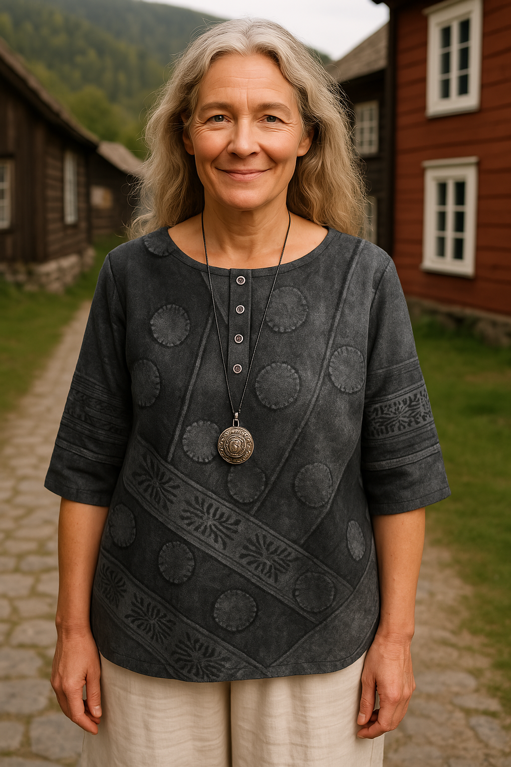 Greta™ | Comfortabele en kleurrijke blouse met halflange mouwen