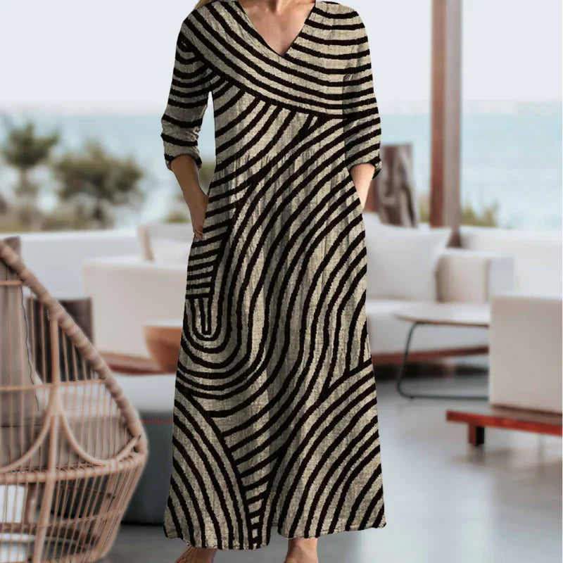 Angela™ | Vintage gestreepte jurk