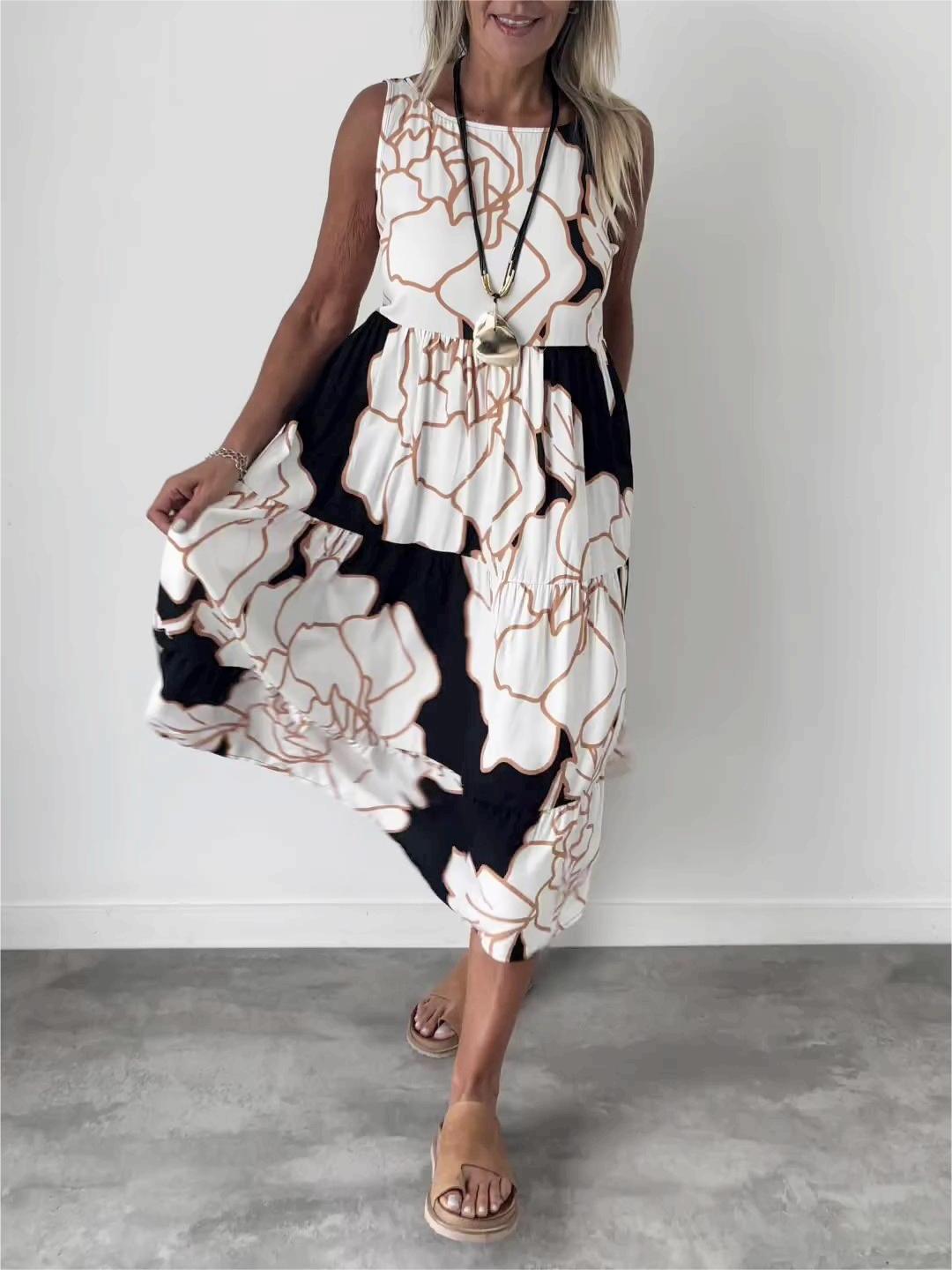 Angela™ | Elegante Jurk met Bloemenprint