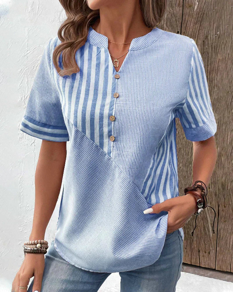 Frederique™ | Elegante gestreepte blouse