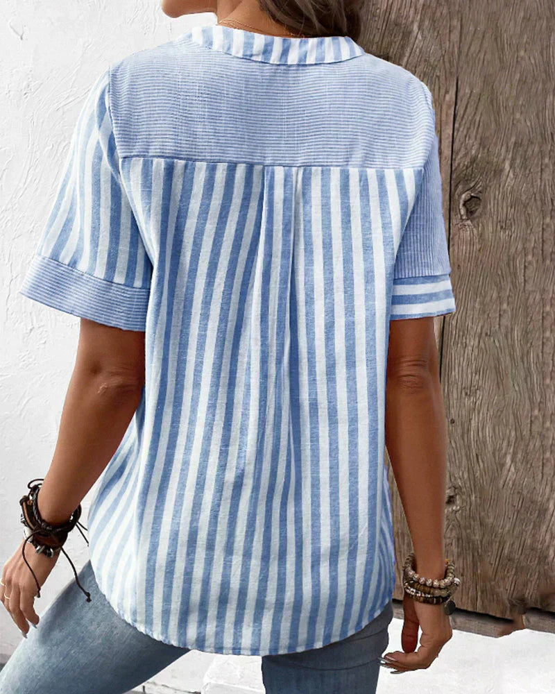 Frederique™ | Elegante gestreepte blouse