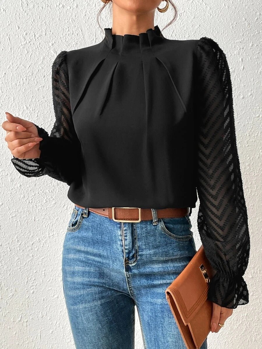 Nathalie™ | Elegante blouse met plooi mouwen