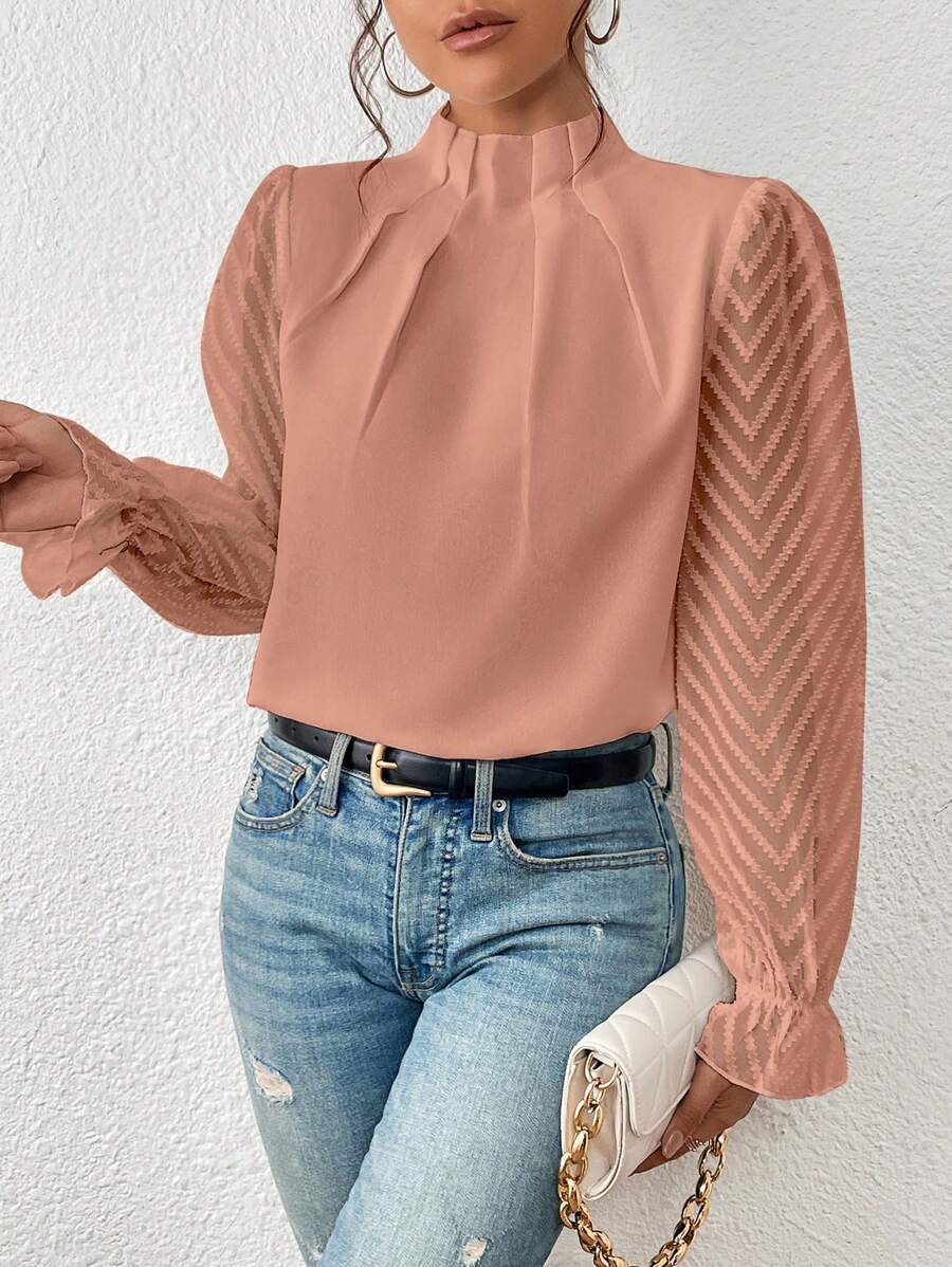Nathalie™ | Elegante blouse met plooi mouwen