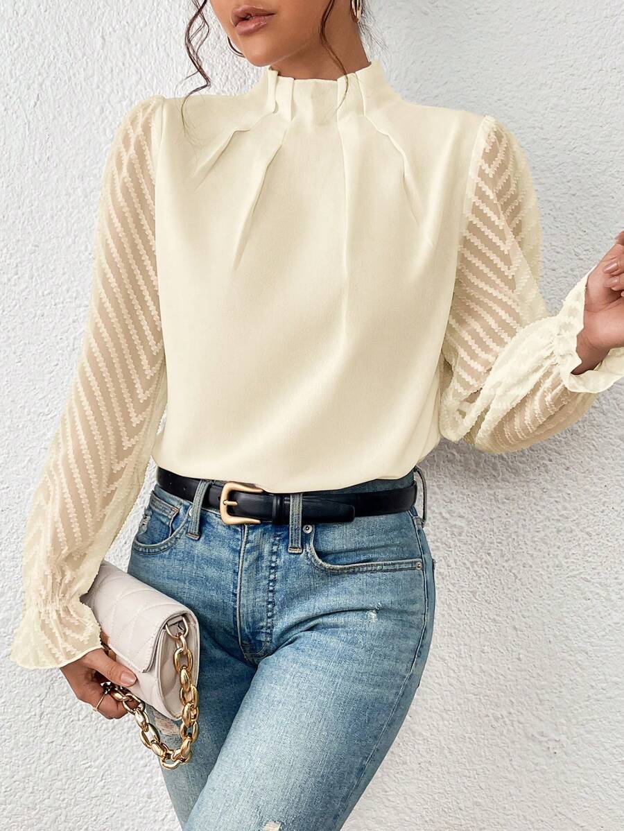 Nathalie™ | Elegante blouse met plooi mouwen