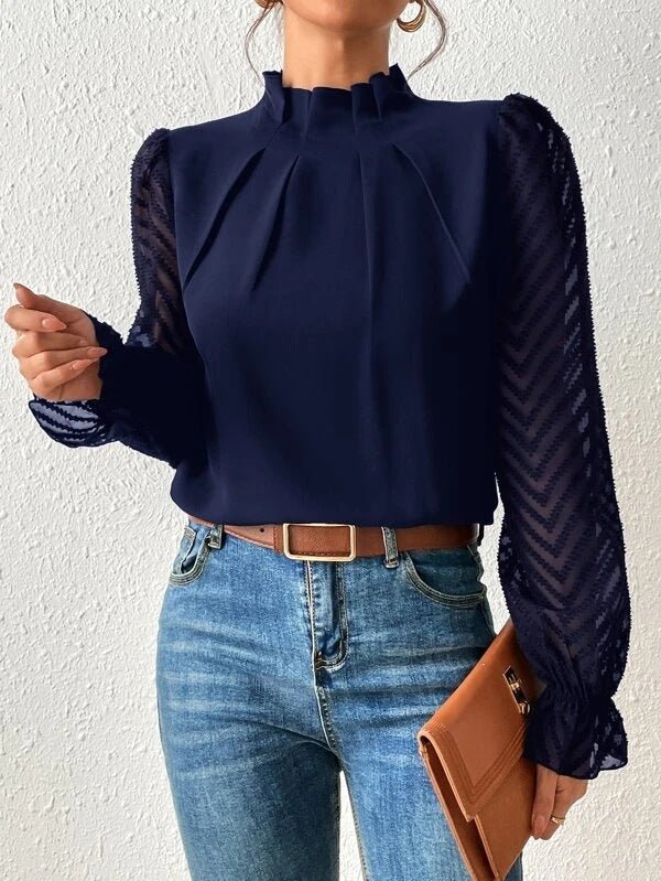 Nathalie™ | Elegante blouse met plooi mouwen