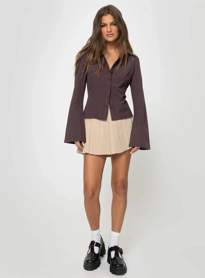 Emma - Blouse in retrostijl met knoopsluiting
